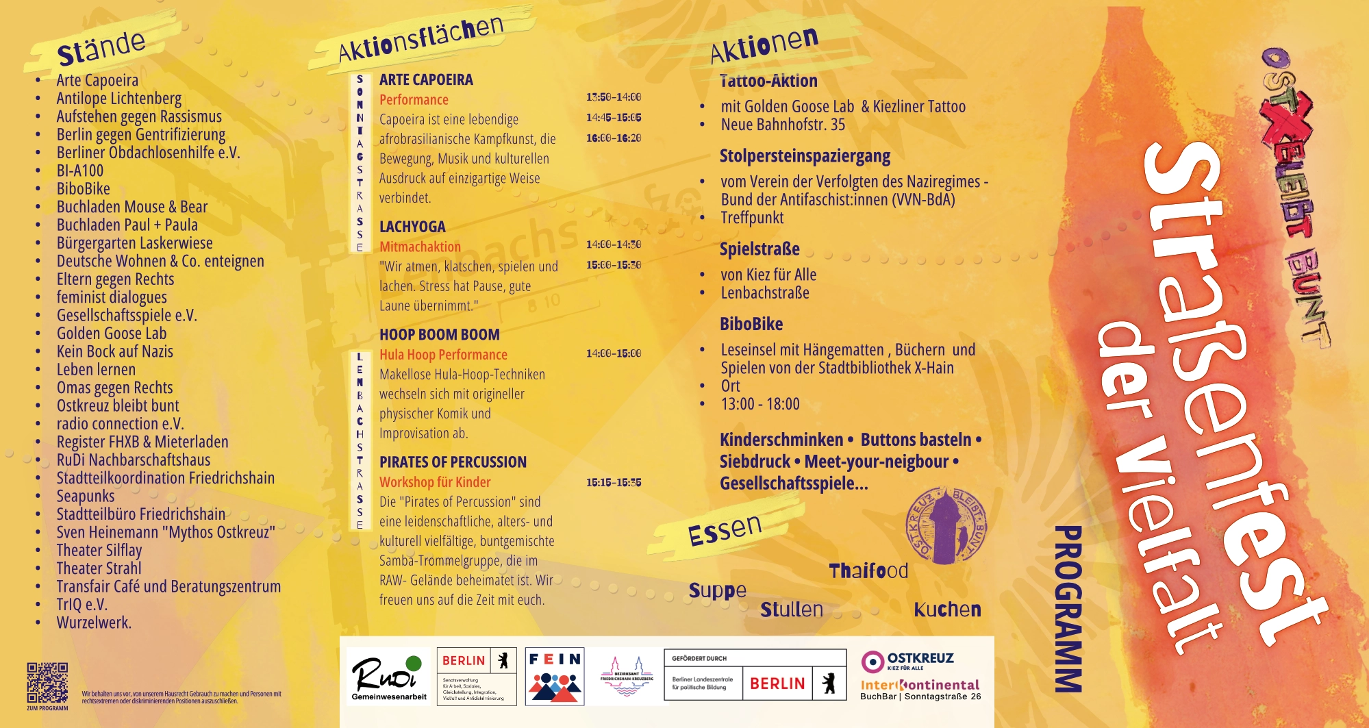 Progamm – Straßenfest der Vielfalt am 09. Mai 2026