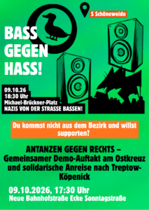 Antanzen gegen Rechts – solidarisches warm-up und gemeinsame Anreise nach Köpenick